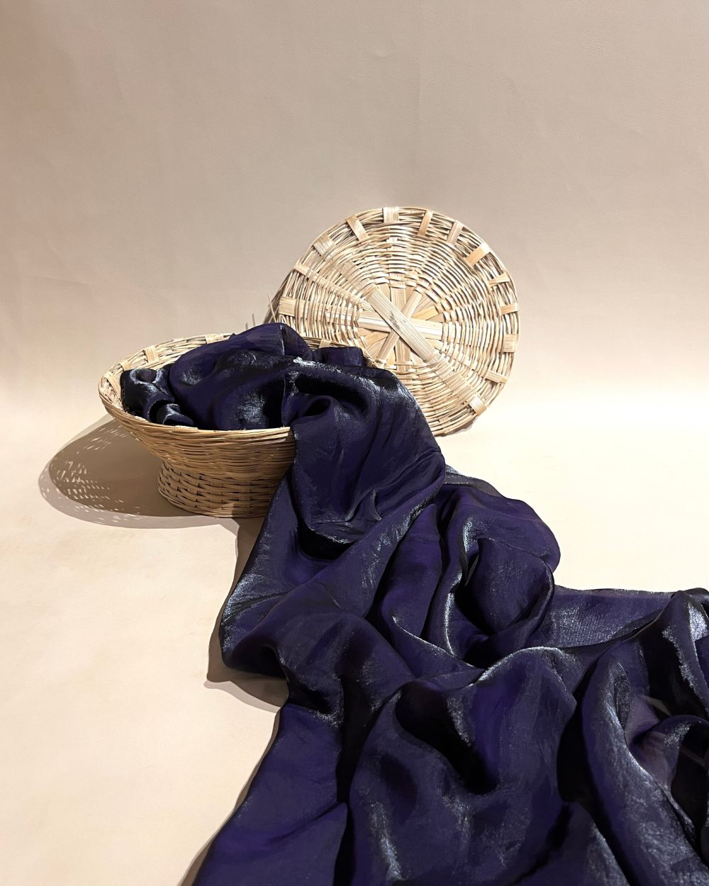Plain Space Silk (Fendy Satin) Dark Purple Colour 45 Inches Width