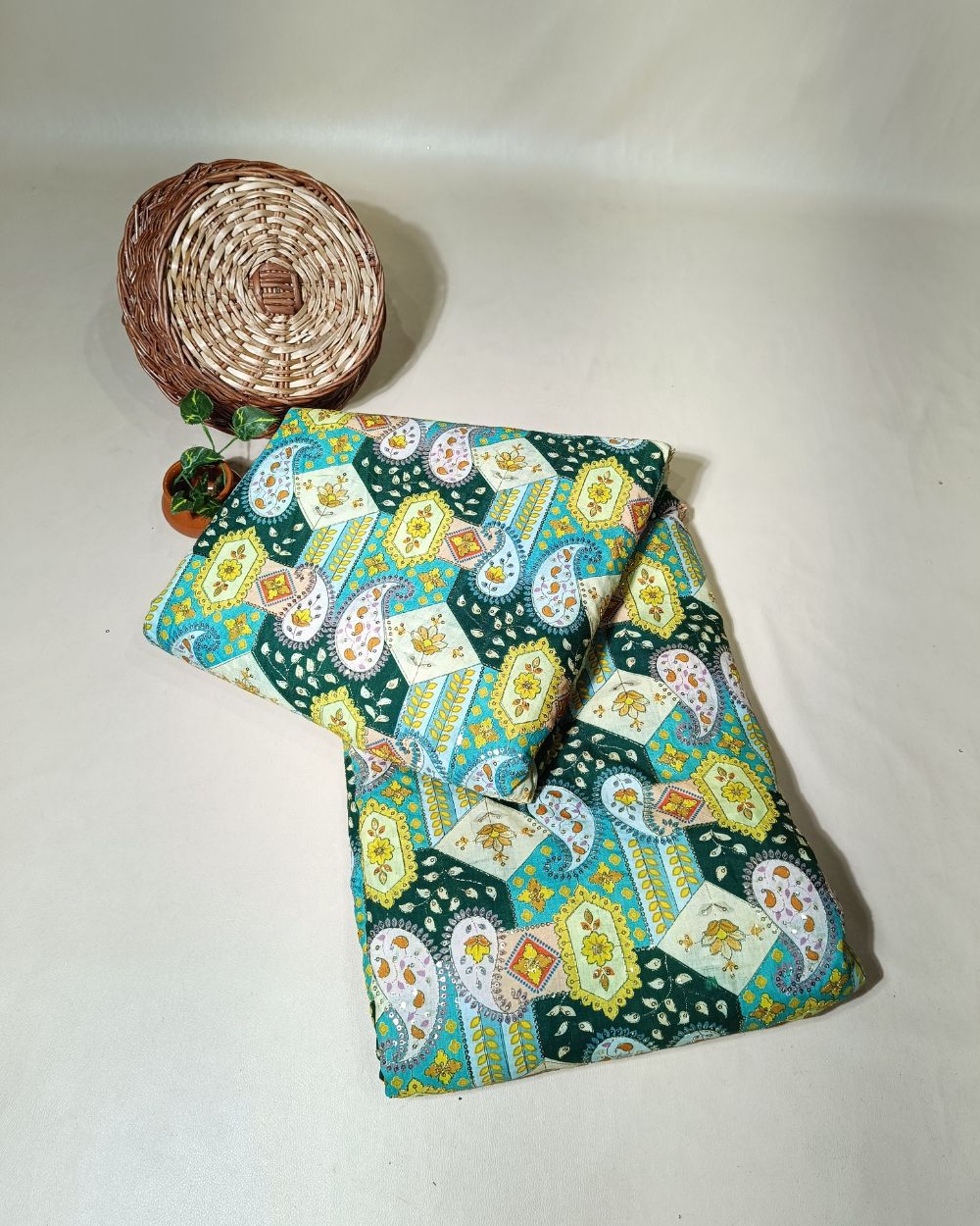 Position Print Work Multicolor Colour 44 Inches Width