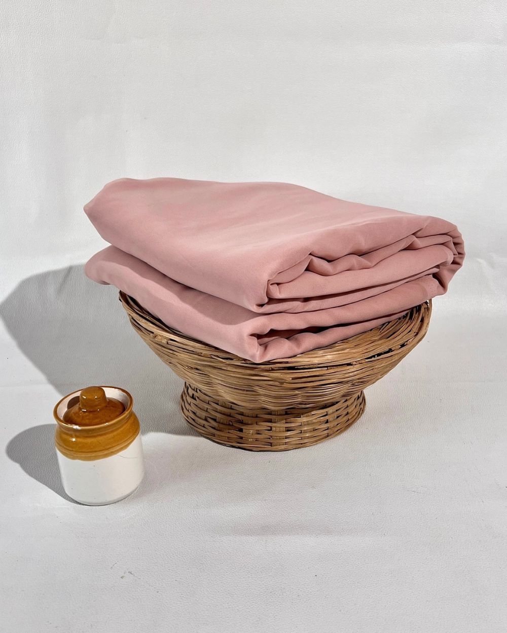 Plain Georgette First Peach Colour 44 Inches Width