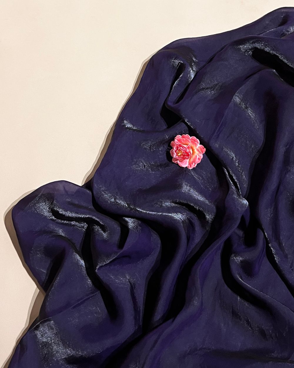 Plain Space Silk (Fendy Satin) Dark Purple Colour 45 Inches Width