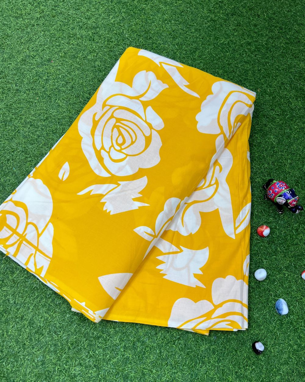 Printed Cotton Yellow Colour 42 Inches Width