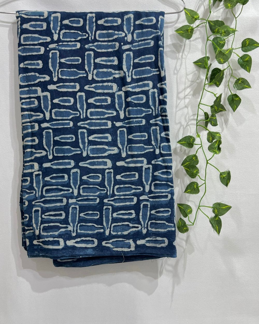 Hand Block Printed Cotton Indigo Blue Colour 44 Inches Width