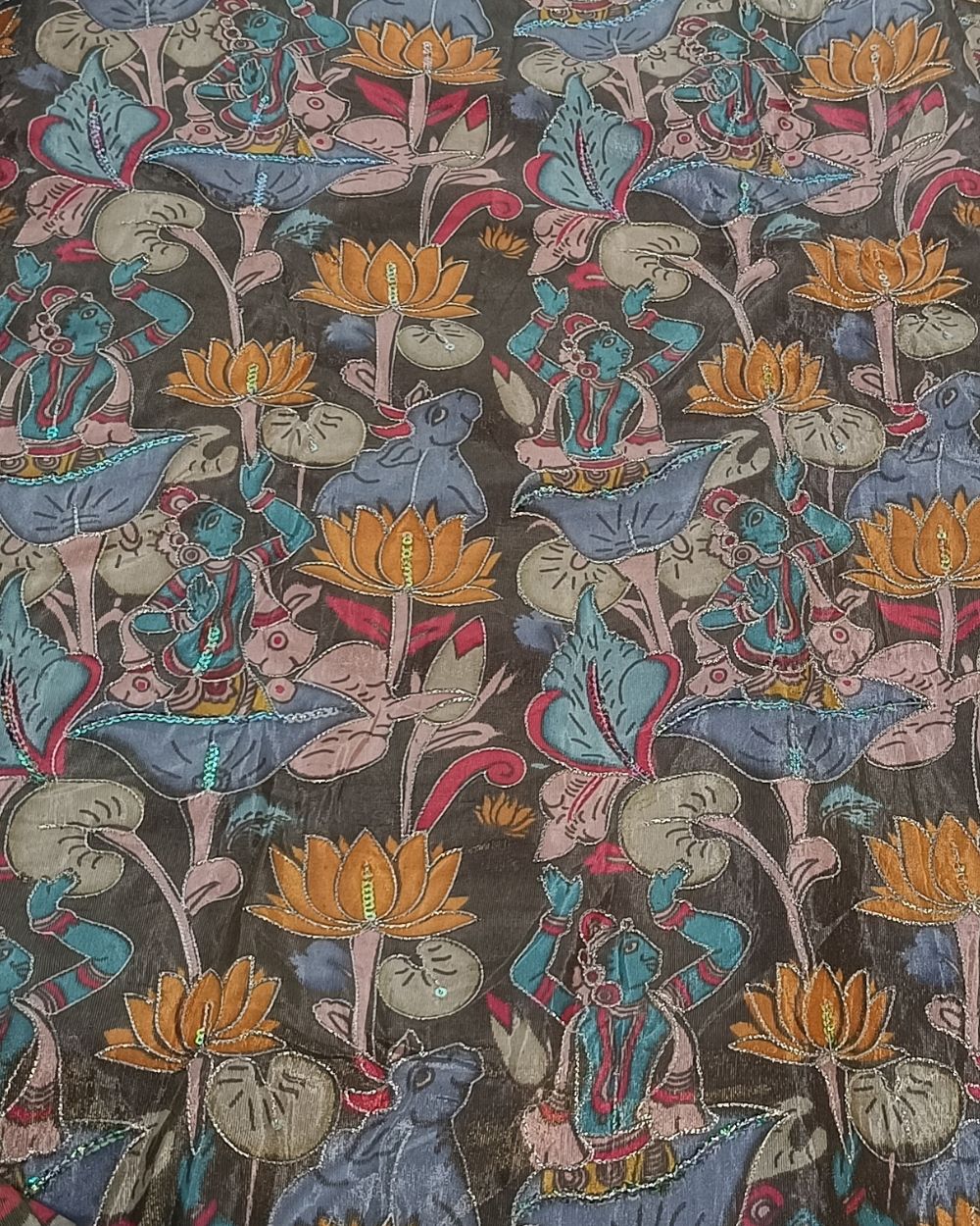 Cosmos Work Black Colour 44 Inches Width
