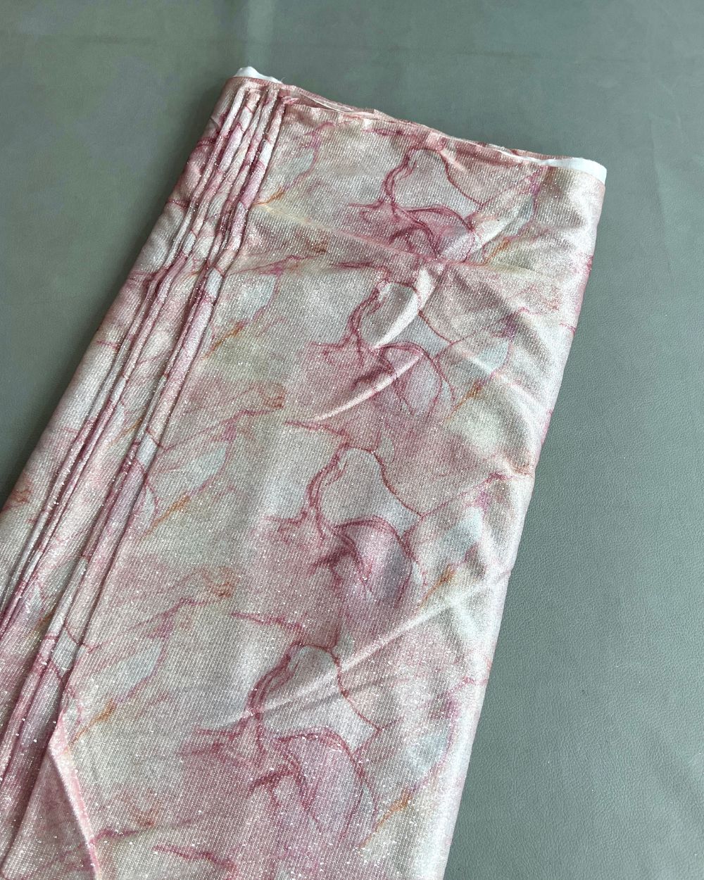 Imported Digital Printed Sparkle Light Peach Colour 55 Inches Width