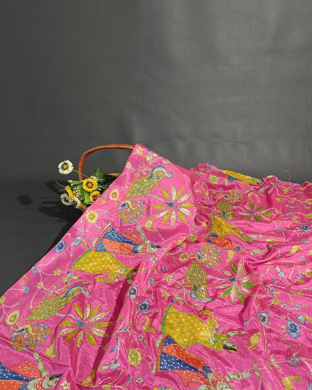 Chinnon Work Pink Colour 42 Inches Width