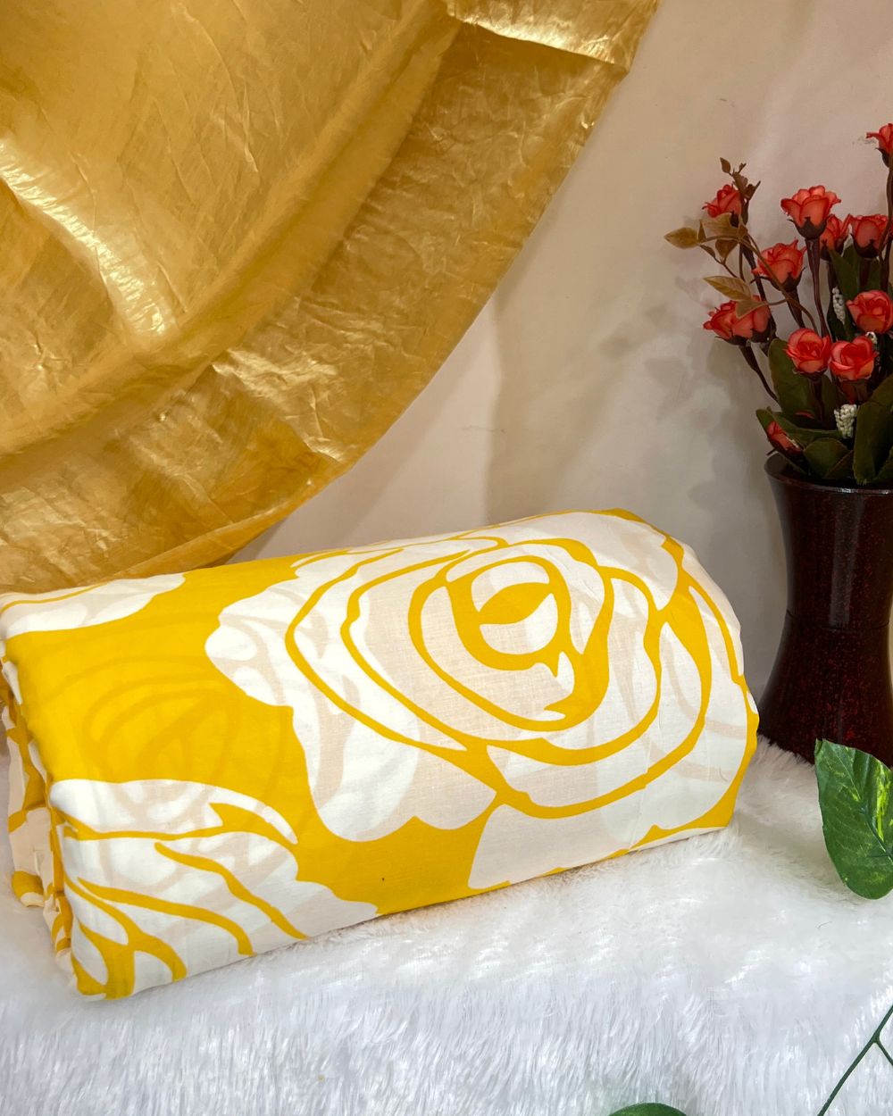 Printed Cotton Yellow Colour 42 Inches Width