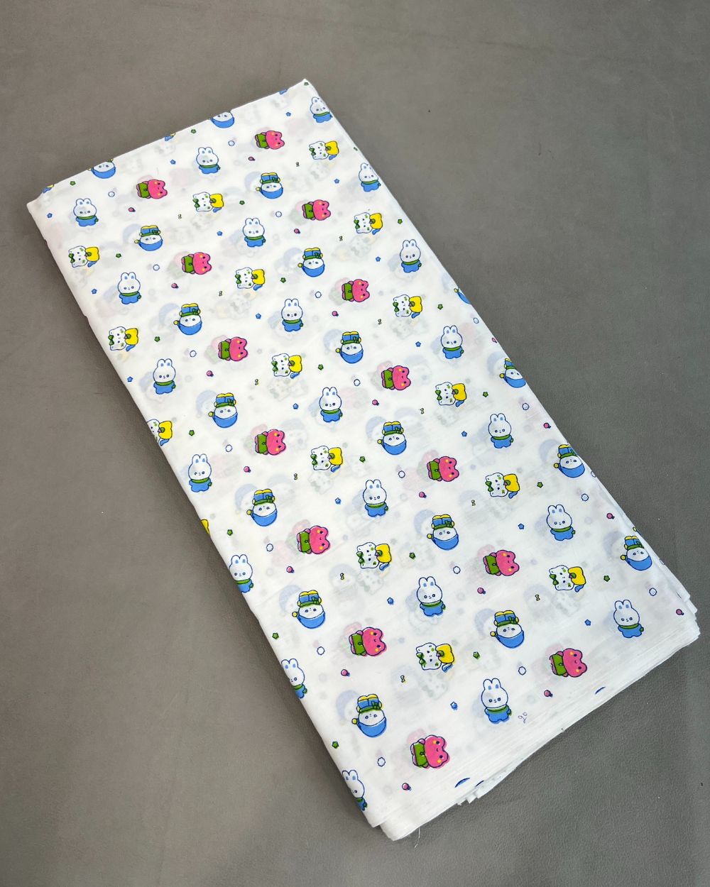 Printed Cotton Nursery White Colour 42 Inches Width