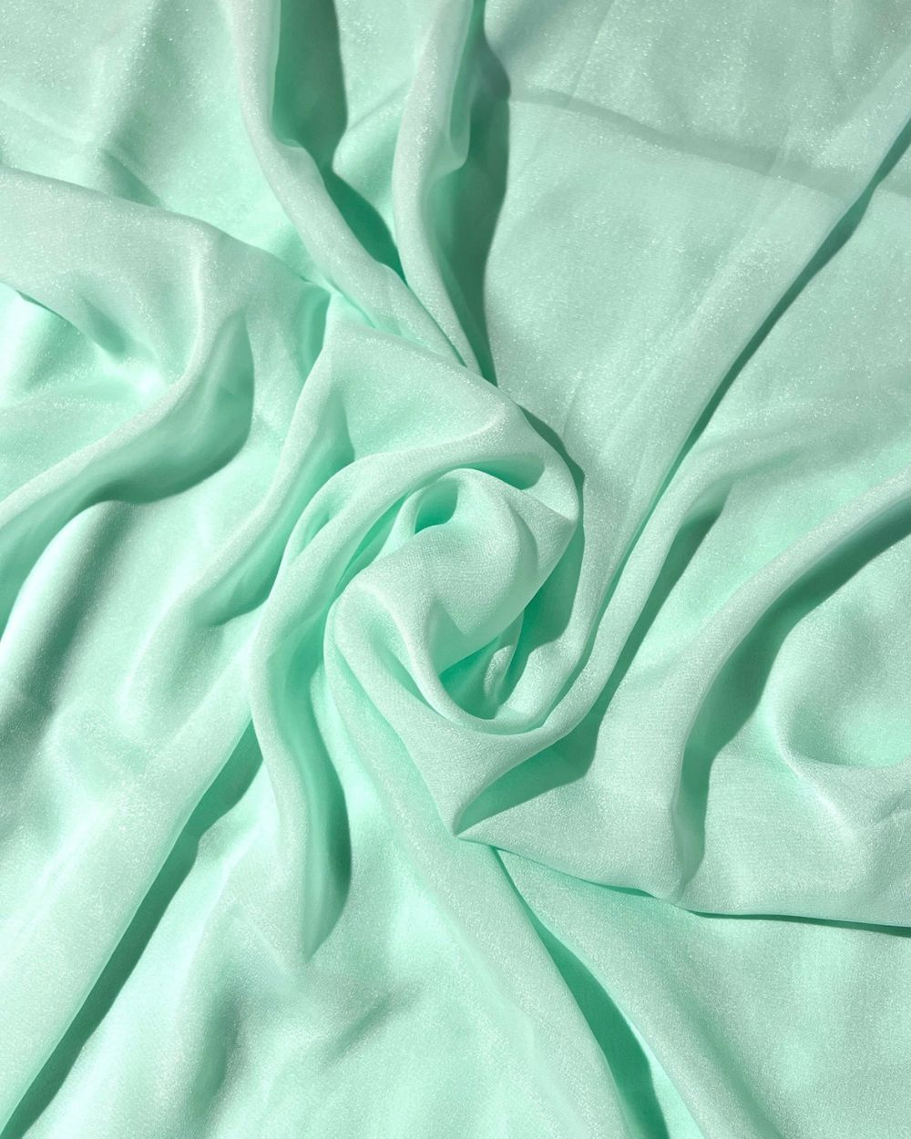 Plain Star Georgette Aqua Marine Colour 44 Inches Width