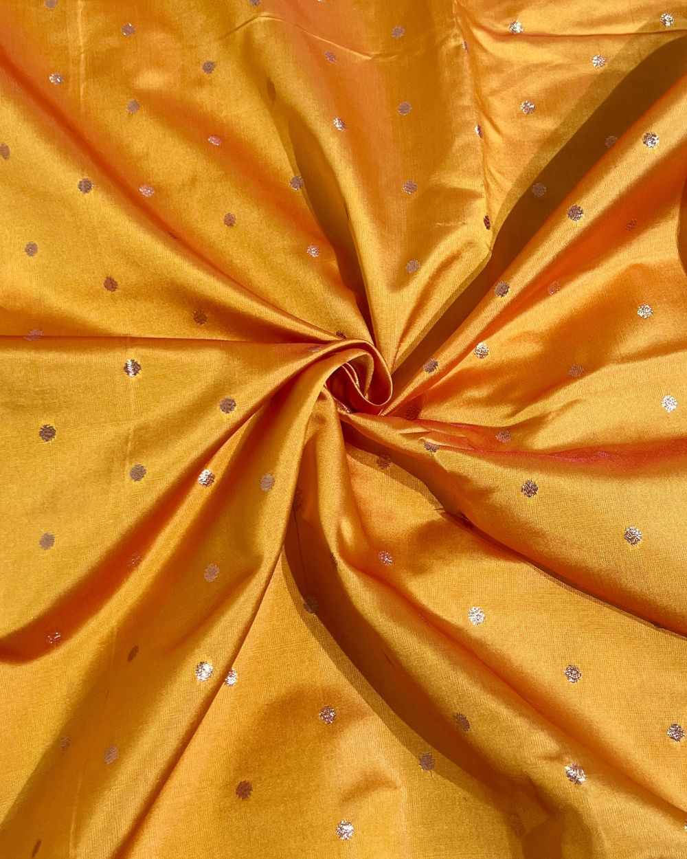 Taffeta Work Turmeric Yellow Colour 60 Inches Width