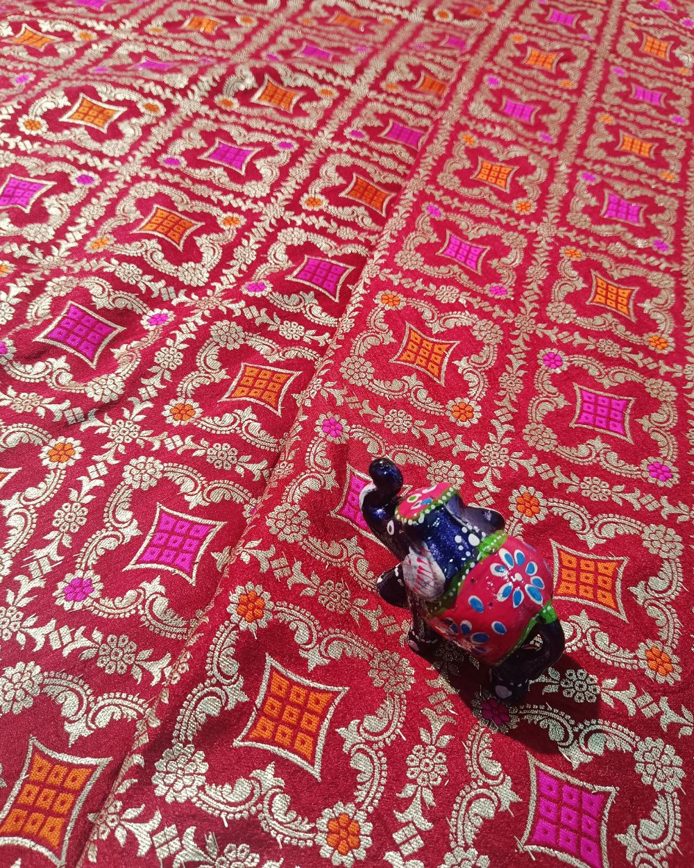 Jacquard Brocade Maroon Colour 42 Inches Width