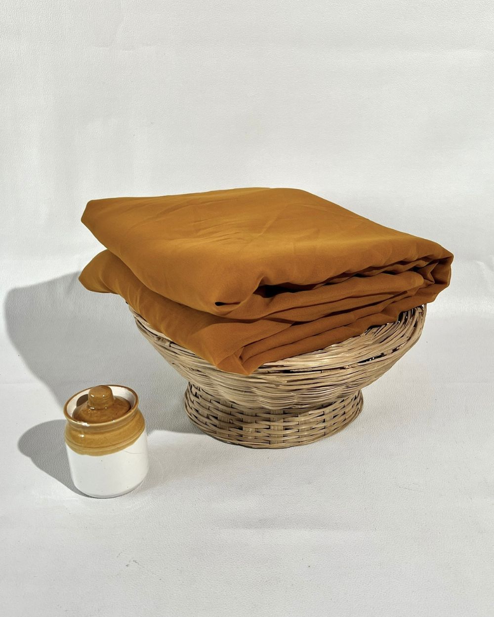 Plain Georgette Caramel Colour 44 Inches Width