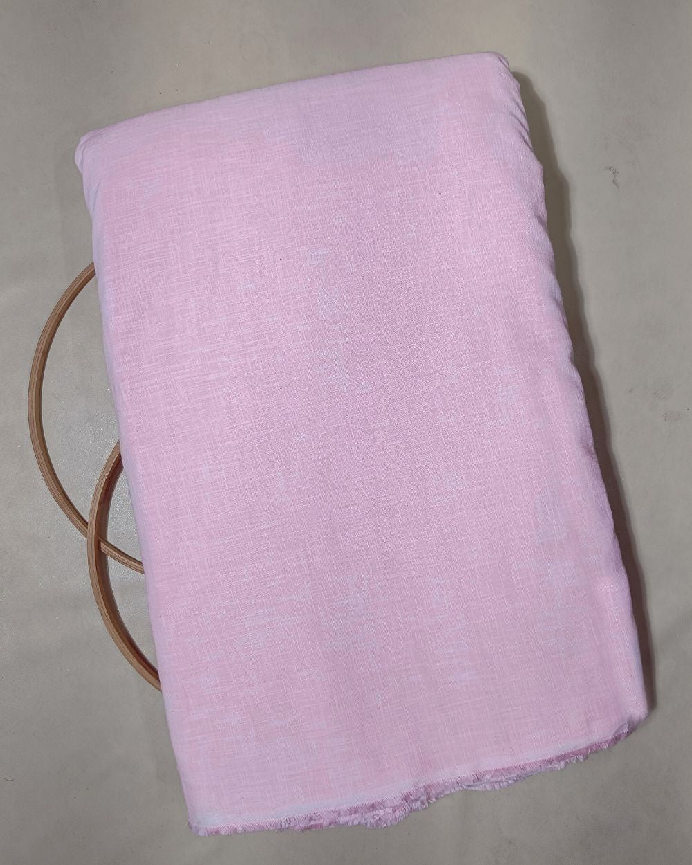 Plain Cotton Linen Light Baby Pink Colour 44 Inches Width