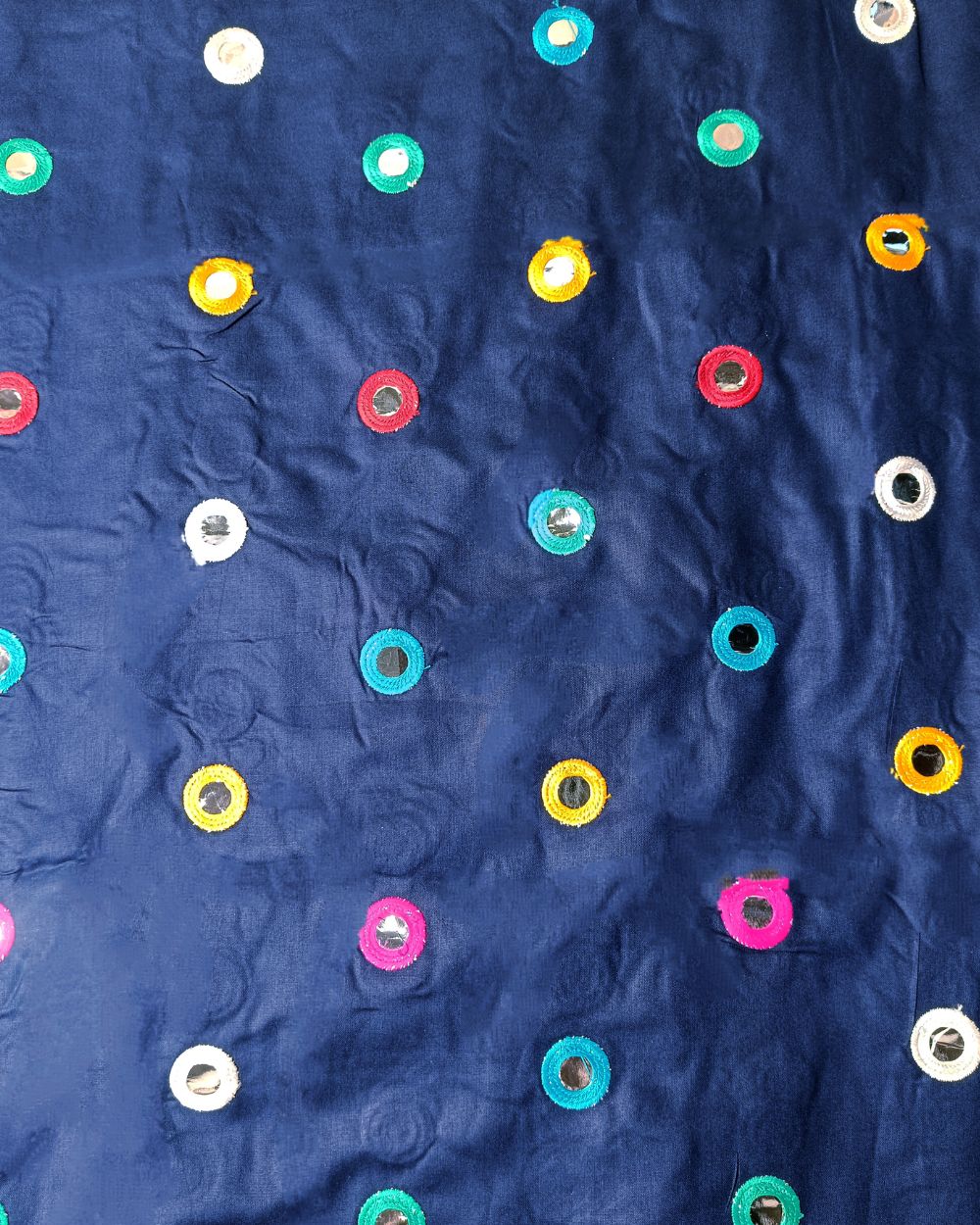 Rayon Abla Work Navy Blue  Colour 44 inches width