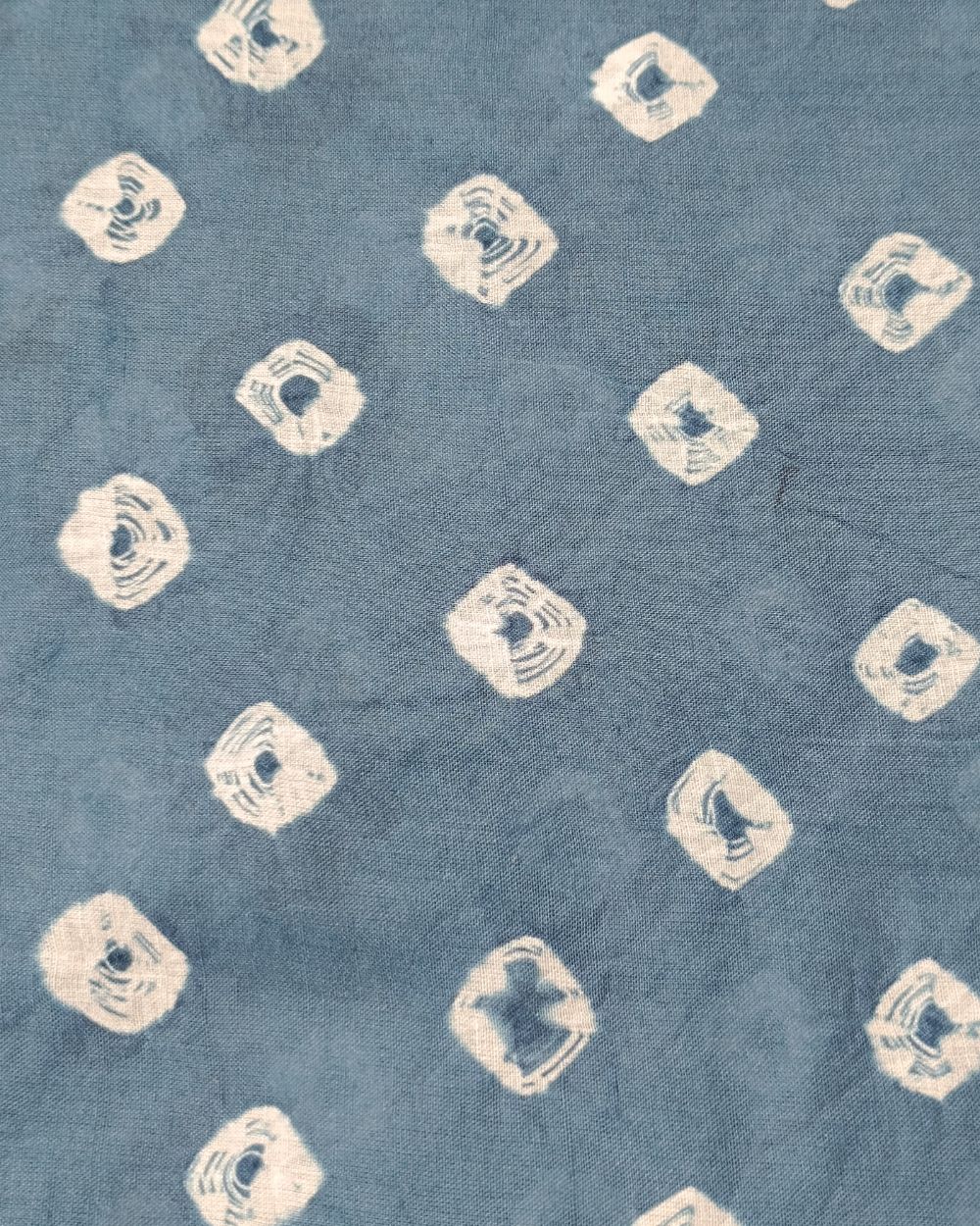 Pure Soft Cotton Bandhani Print Denim Blue Colour 44 Inches Width