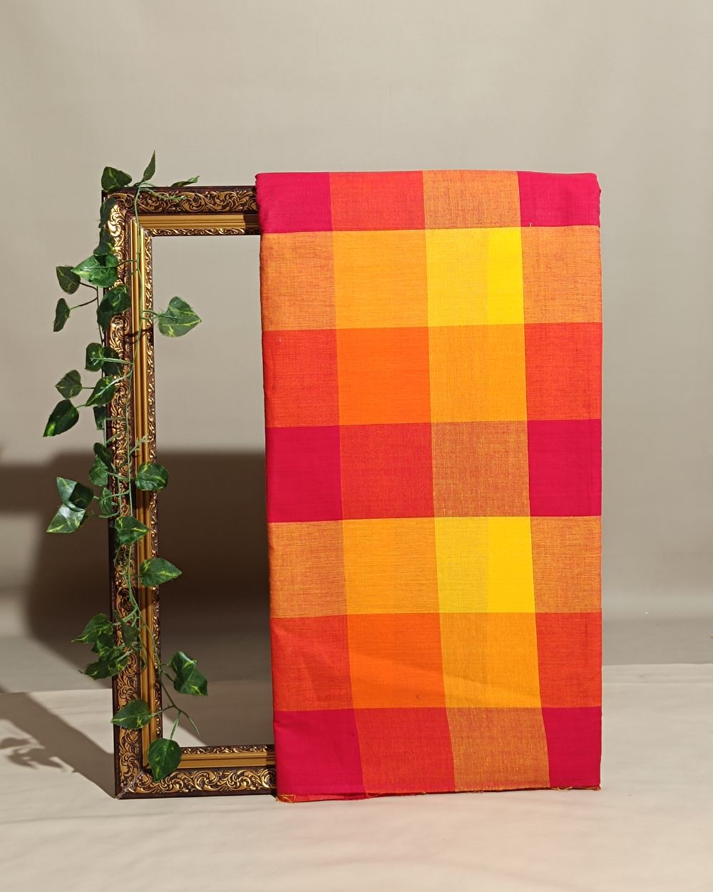 Printed Cotton Checks Multicolor 44 Inches Width