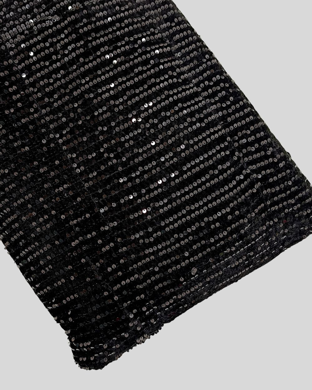 Velvet Sequin Black Colour 60 Inches Width