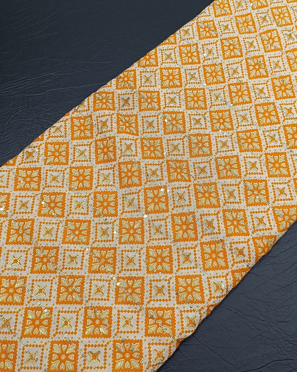 De-capsule Cotton Work Orange 43 Inches Width