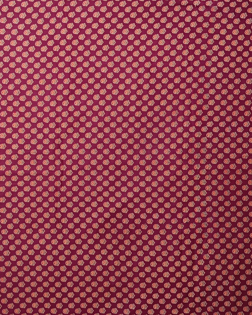 Ajrakh Cotton Natural Dye Block Printed Maroon Colour 42 Inches Width