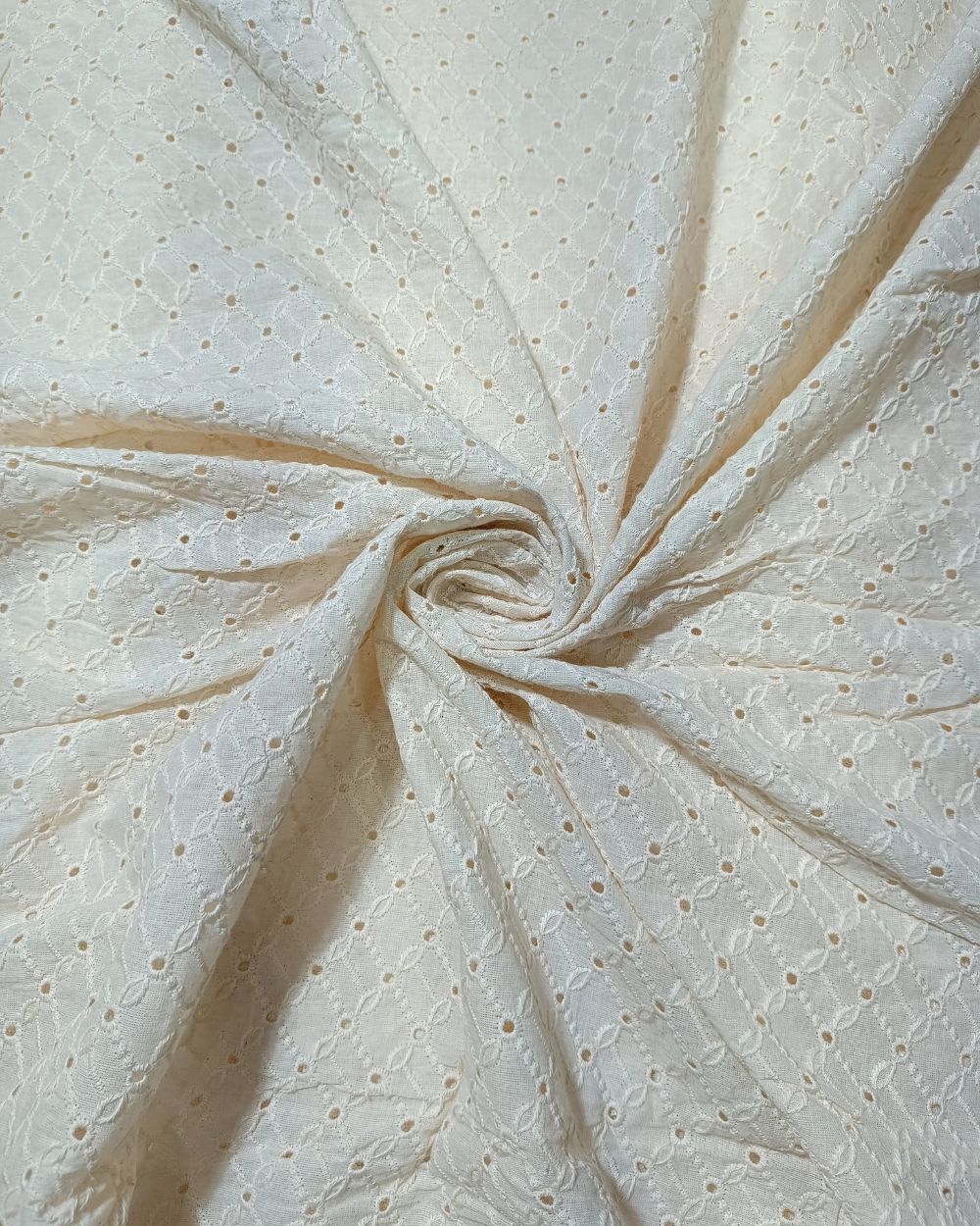 Dyeable Pure Cotton Hakoba Fabric Off White Colour 45 Inches Width