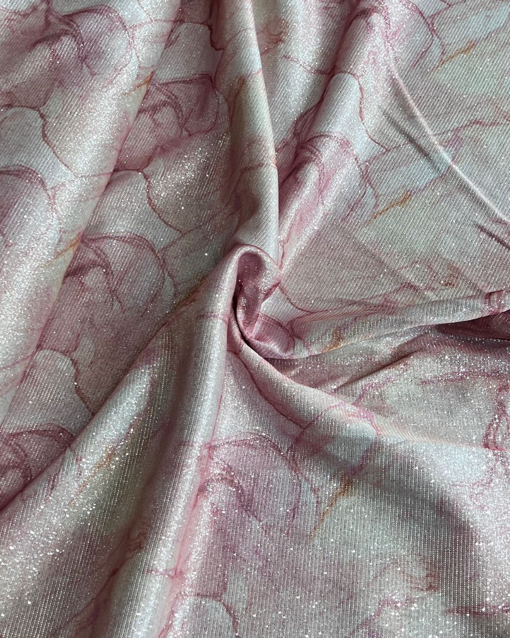 Imported Digital Printed Sparkle Light Peach Colour 55 Inches Width