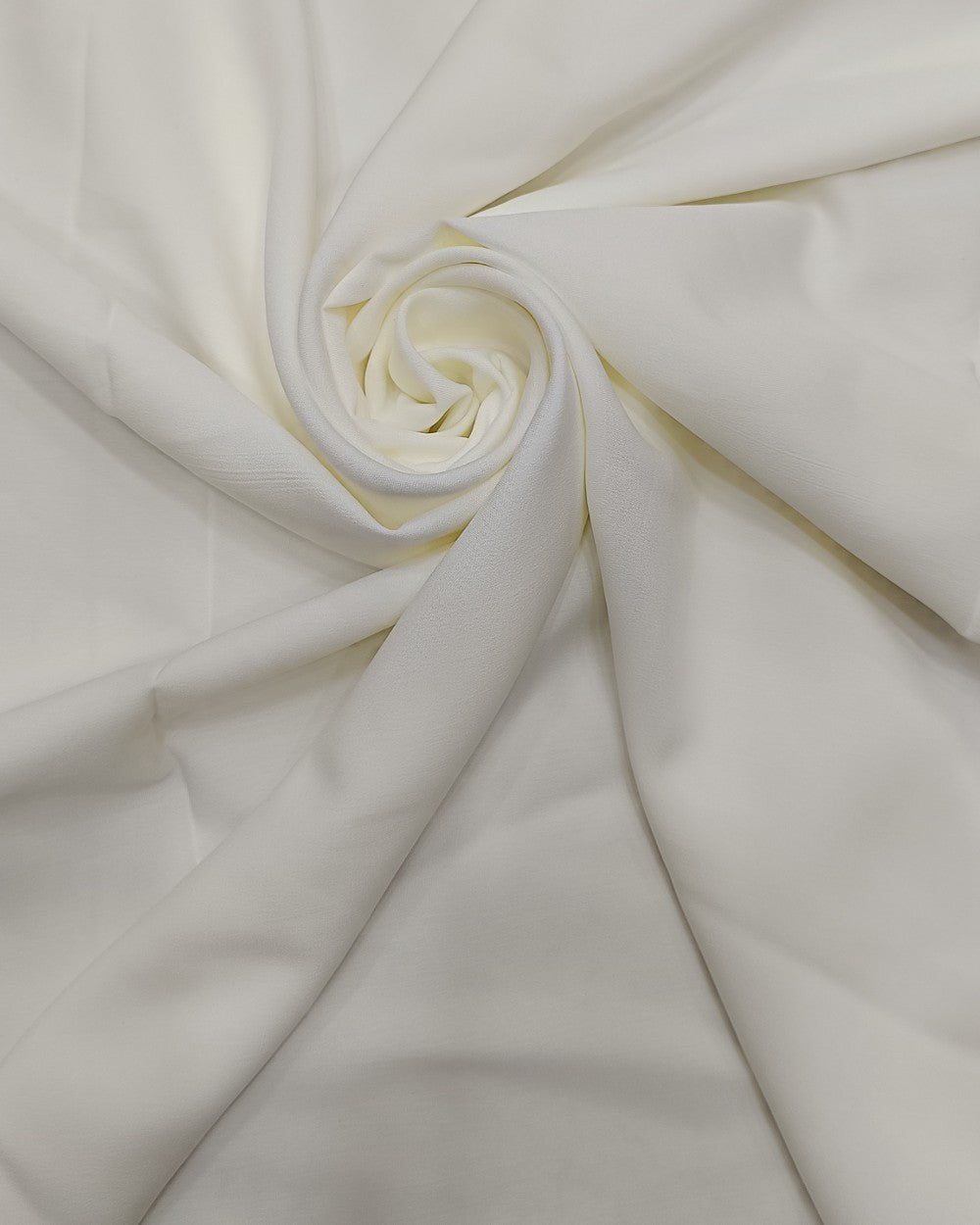 Plain Butter Crepe (American) Cream White Colour 42 Inches Width