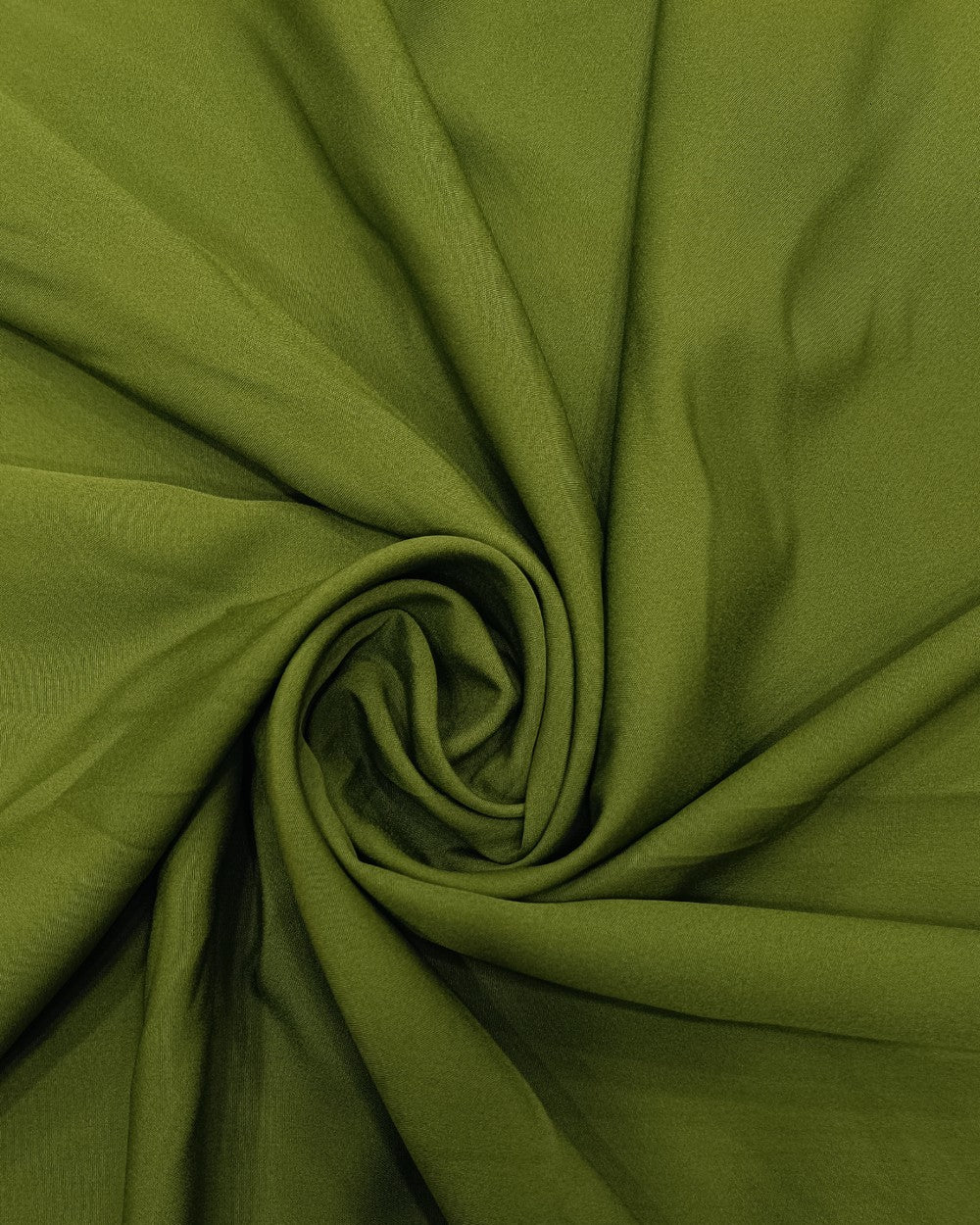 Plain Butter Crepe(American) Dark Apple Green Colour 42 Inches Width