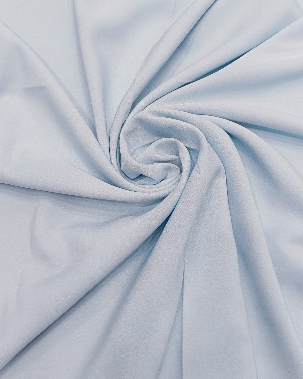 Plain Butter Crepe(American) Cool Blue Colour 42 Inches Width