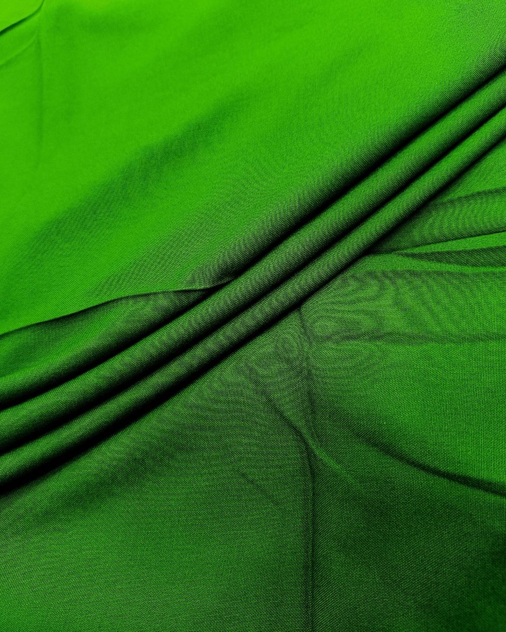 Plain Rayon-cotton Green Colour 44 Inches Width