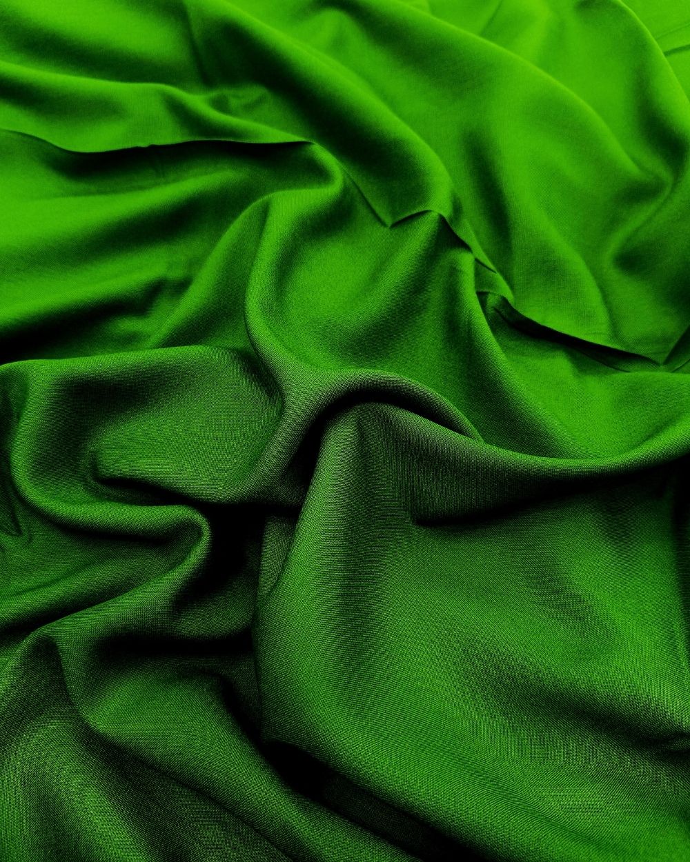 Plain Rayon-cotton Green Colour 44 Inches Width