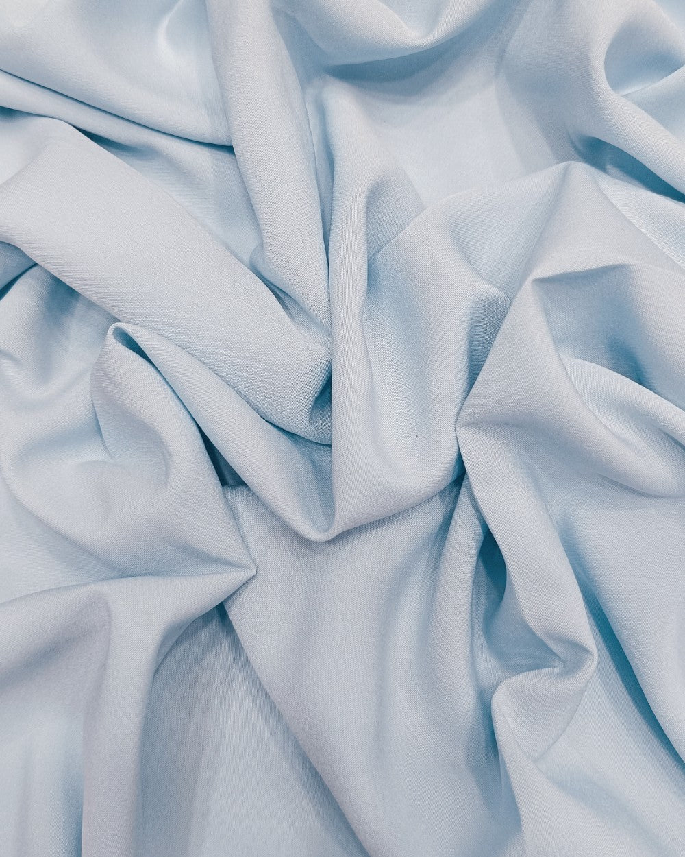 Plain Butter Crepe(American) Cool Blue Colour 42 Inches Width