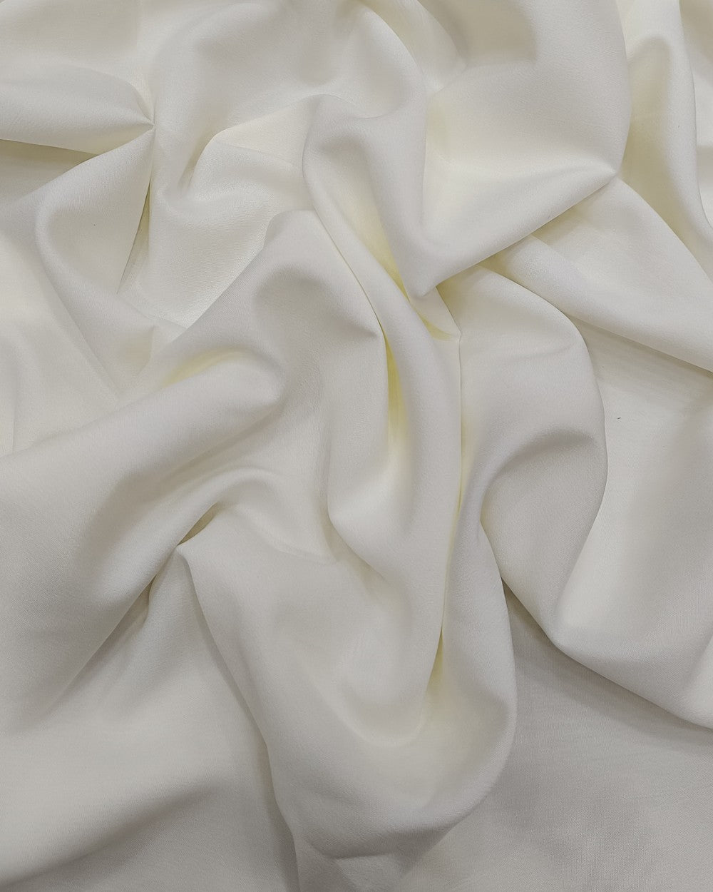 Plain Butter Crepe (American) Cream White Colour 42 Inches Width