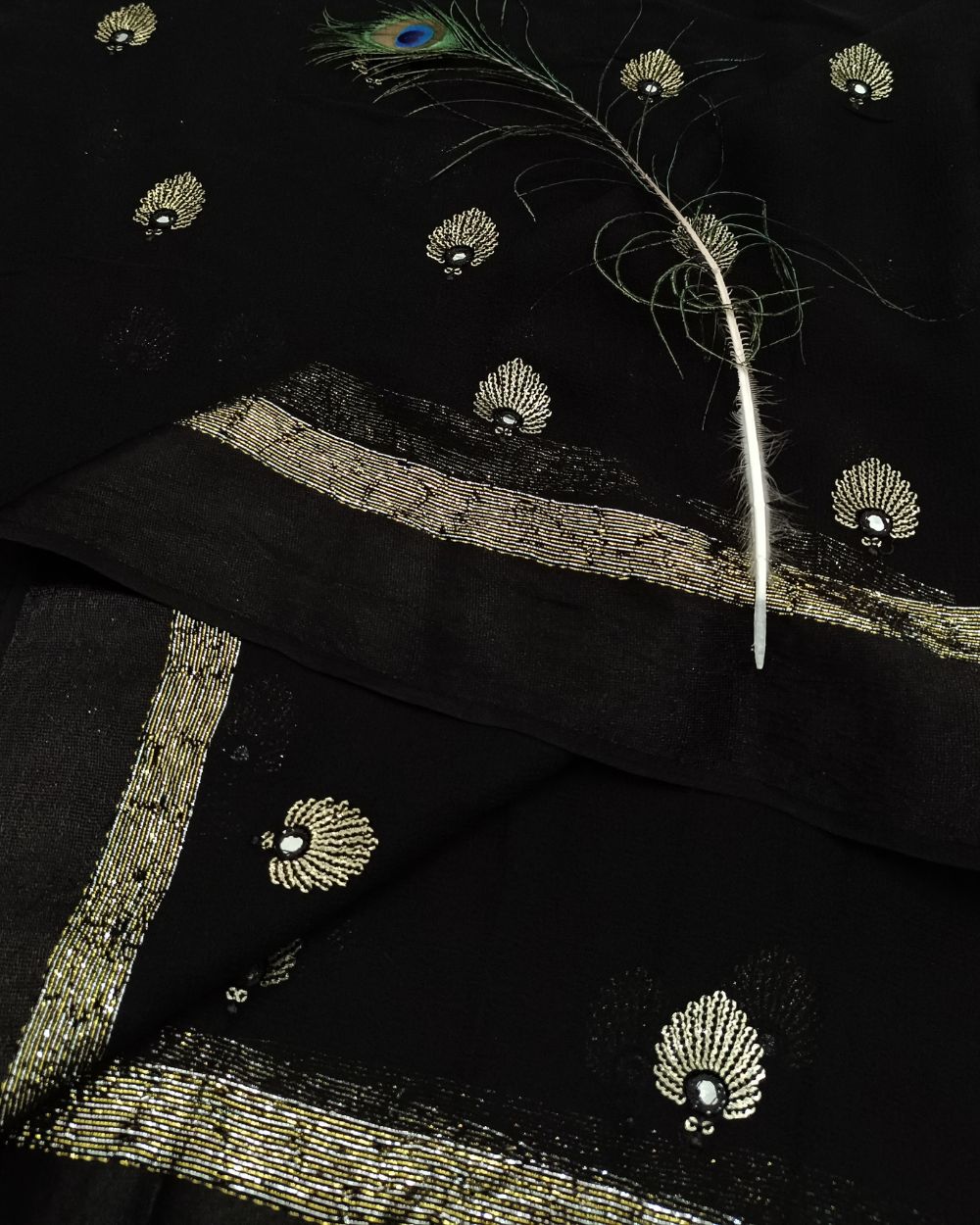 Viscose Work Black Colour 42 Inches Width