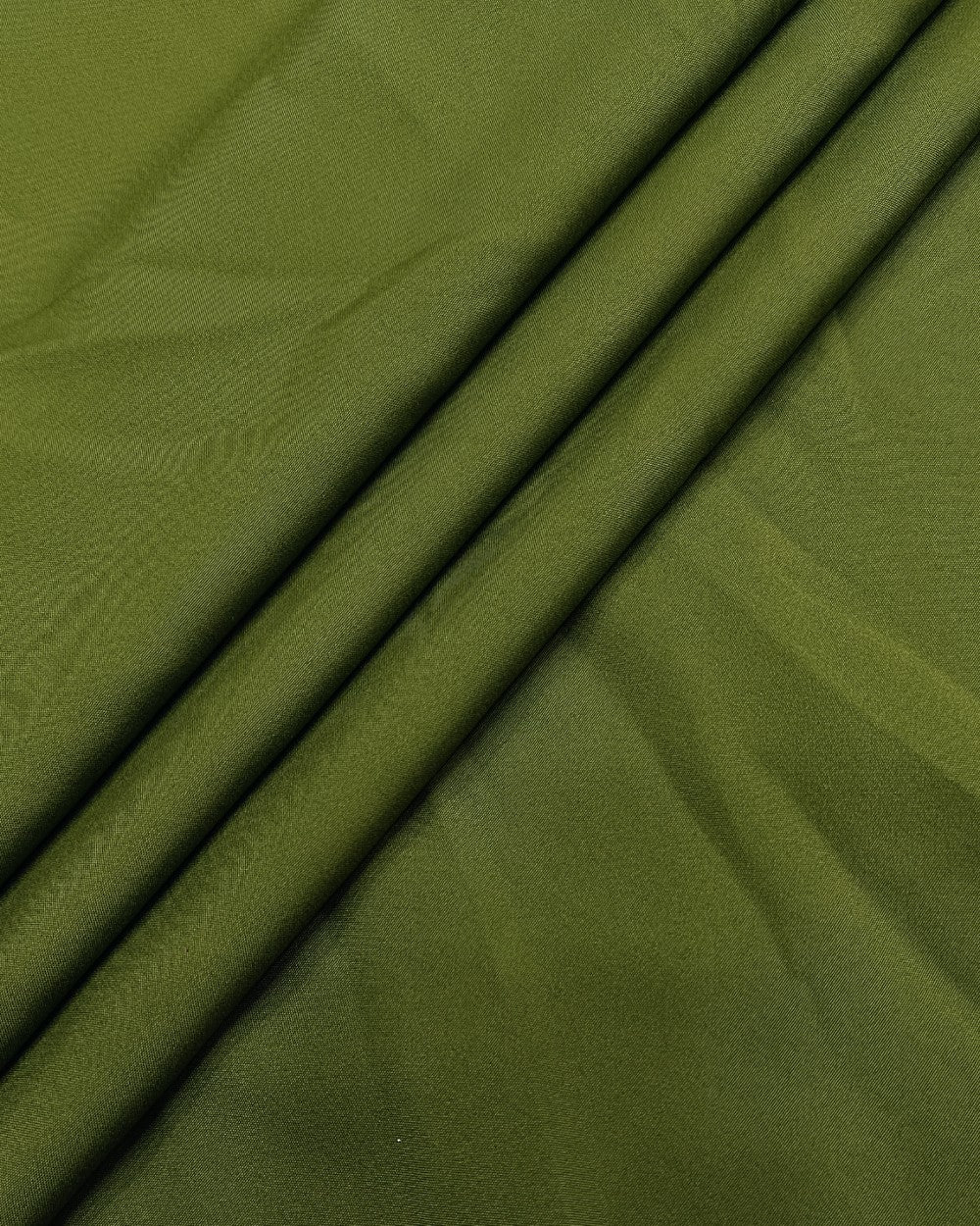 Plain Butter Crepe(American) Dark Apple Green Colour 42 Inches Width