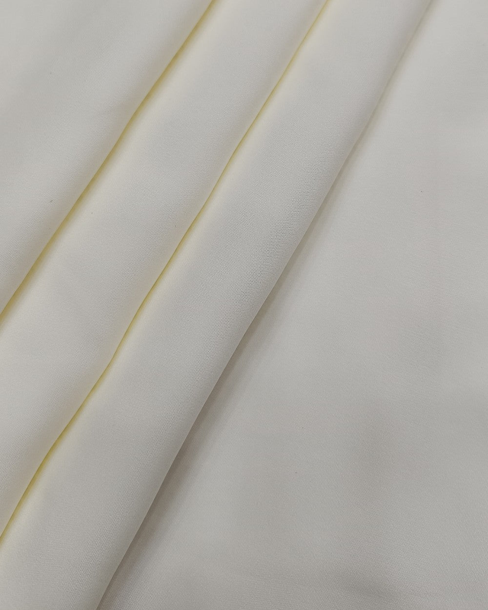 Plain Butter Crepe (American) Cream White Colour 42 Inches Width