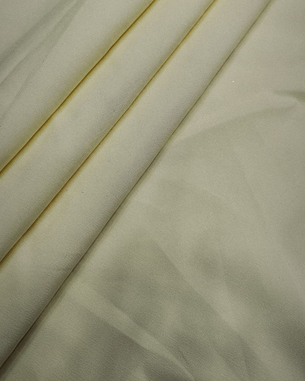 Plain Butter Crepe(American) Lemon Cream Colour 42 Inches Width