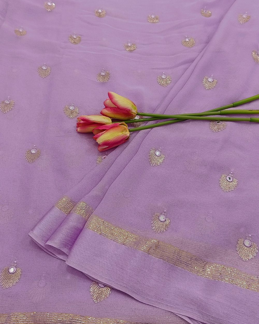 Viscose Work Lavender Colour 42 Inches Width