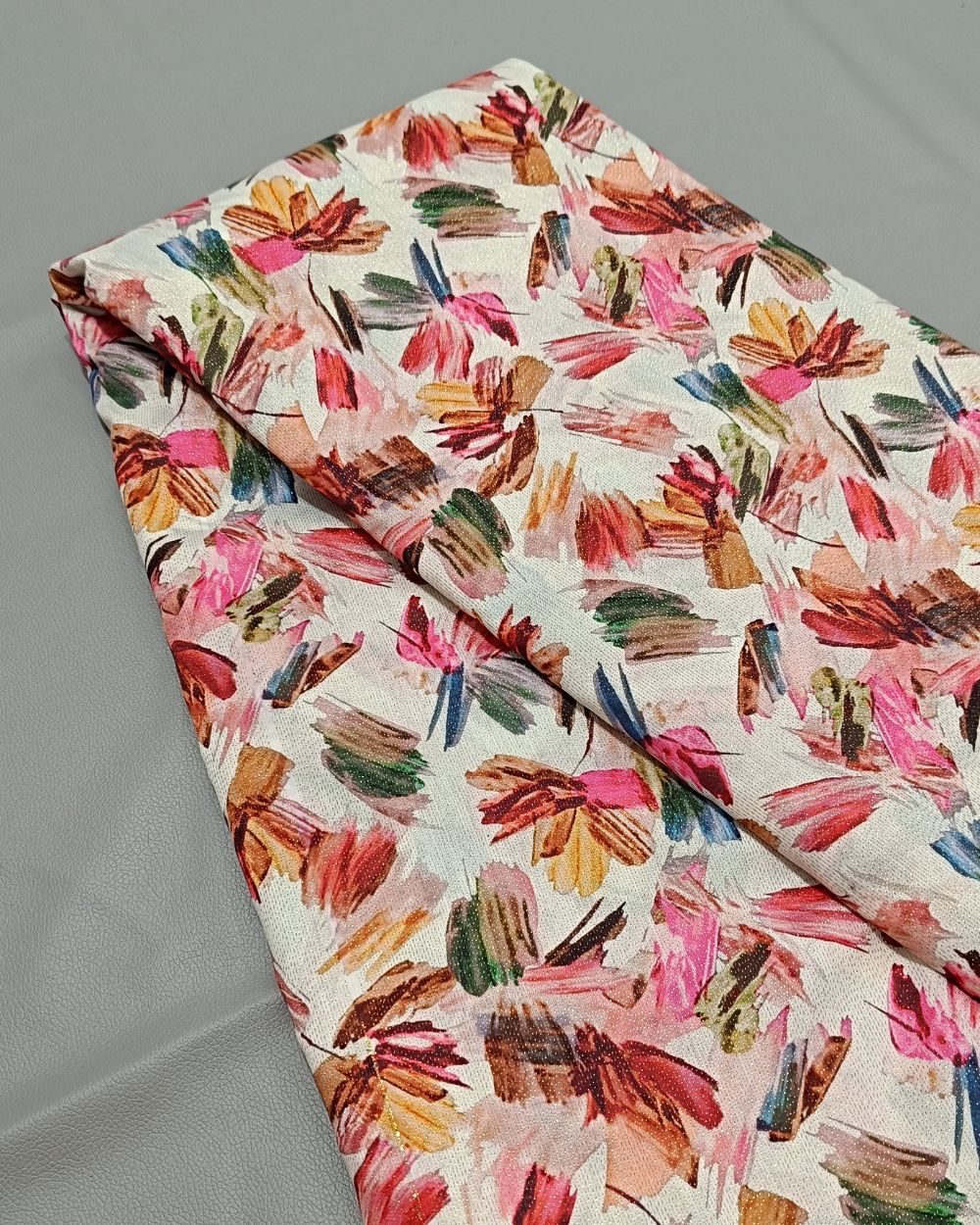 Shimmer Silk Digital Print Multicolour 47 Inches Width