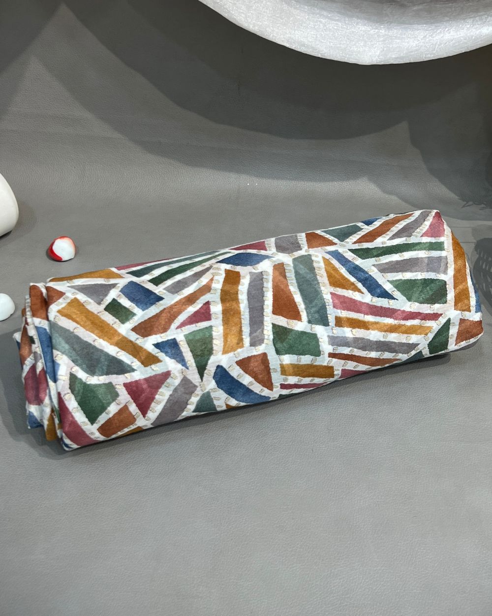 Mal Cotton with Foil Print Multicolor Colour 42 Inches Width