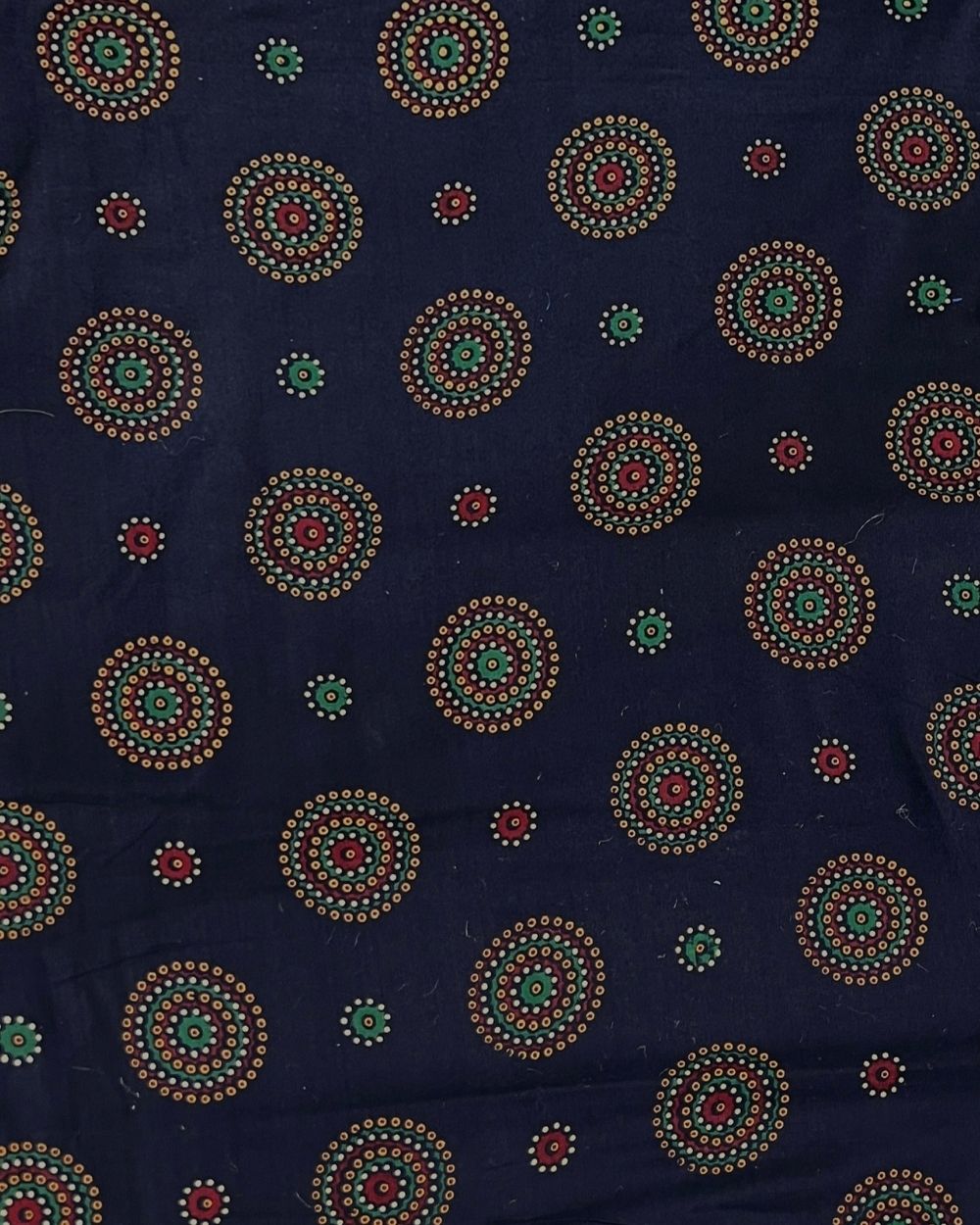 Gujari Print Cotton Navy Blue Colour 40 Inches Width