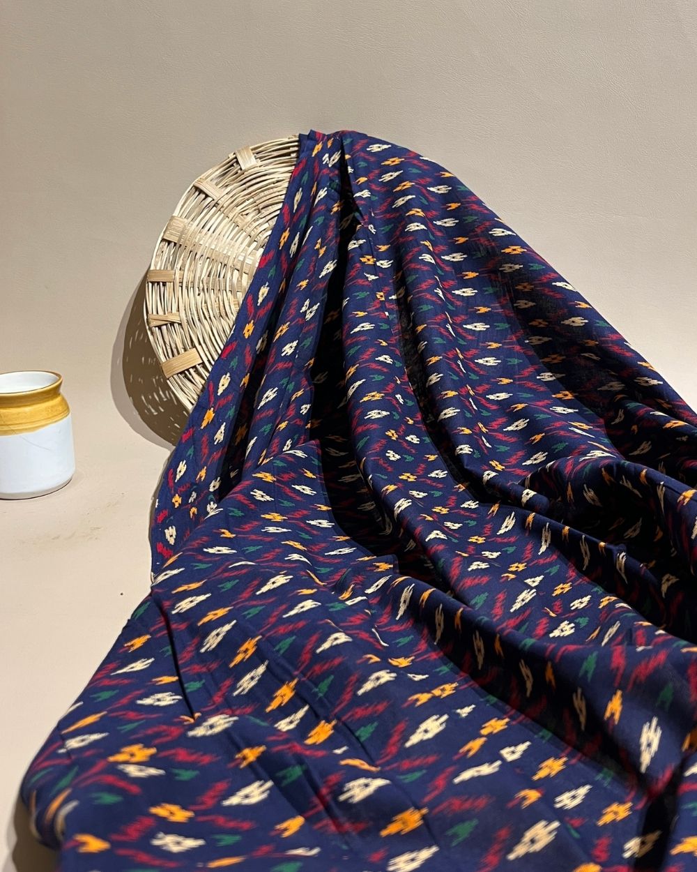 Gujari Print Cotton Navy Blue Colour 40 Inches Width