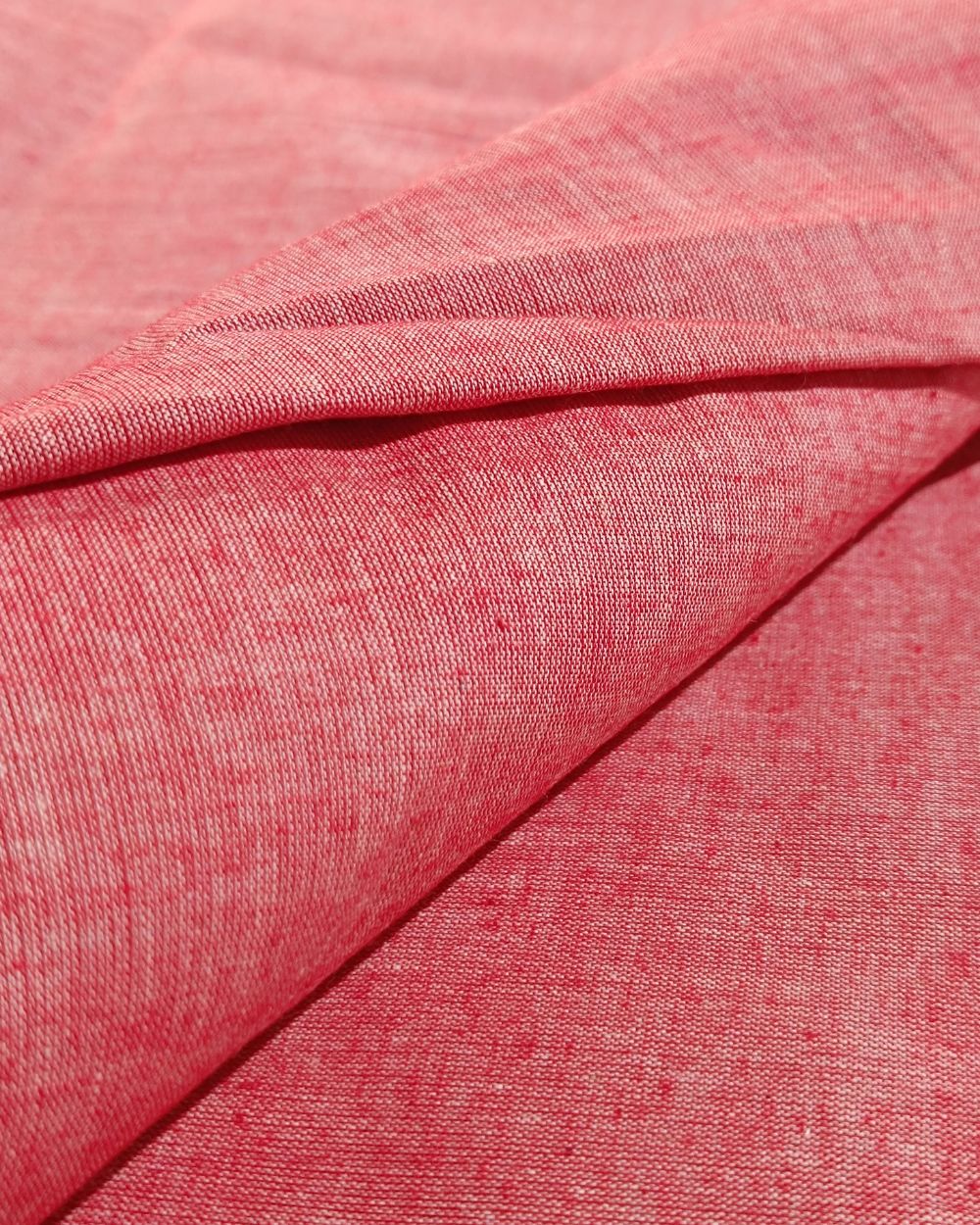 Plain Khadi Cotton Fabric Tomato Red Colour 45 Inches Width