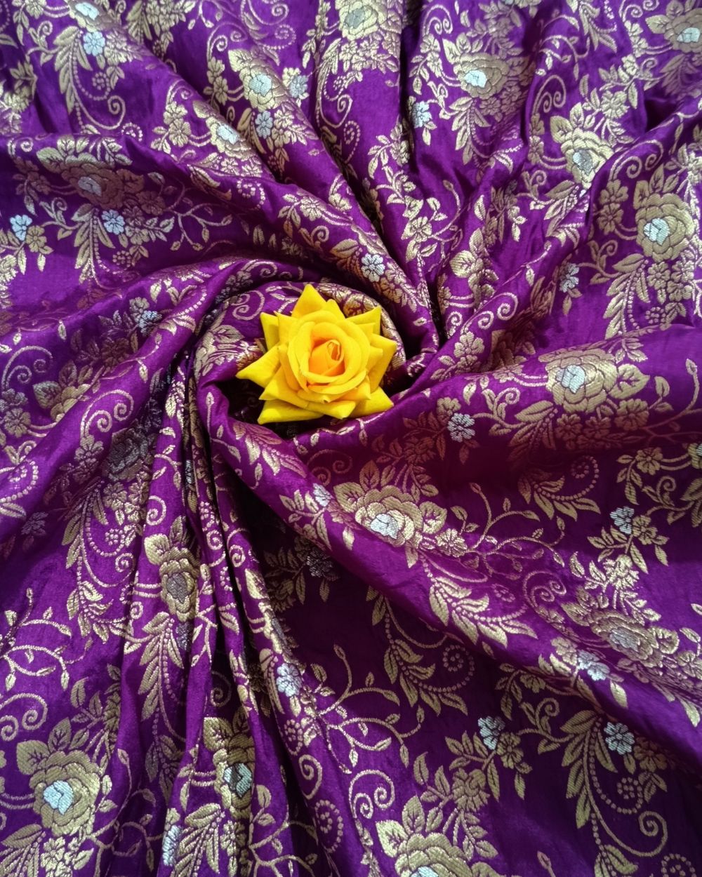 Banarasi Violet Colour 44 Inches Width