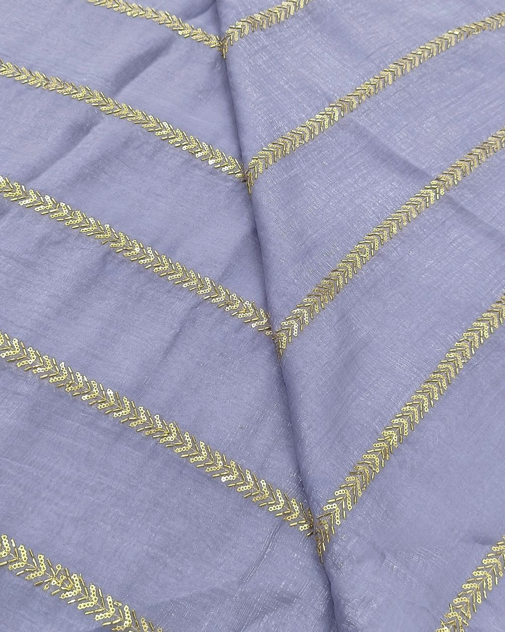 Gold Crush Work Lavender Colour 44 Inches Width