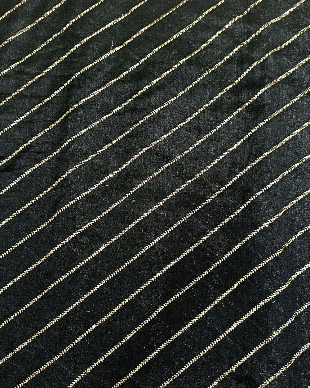 Vichitra Silk Work Black Colour 44 Inches Width