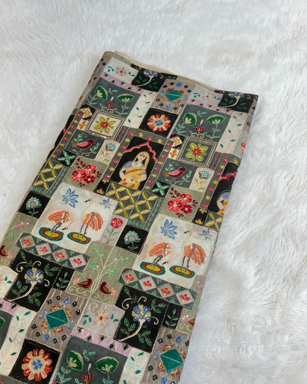 Chinnon Work Cream Multicolor 44 Inches Width