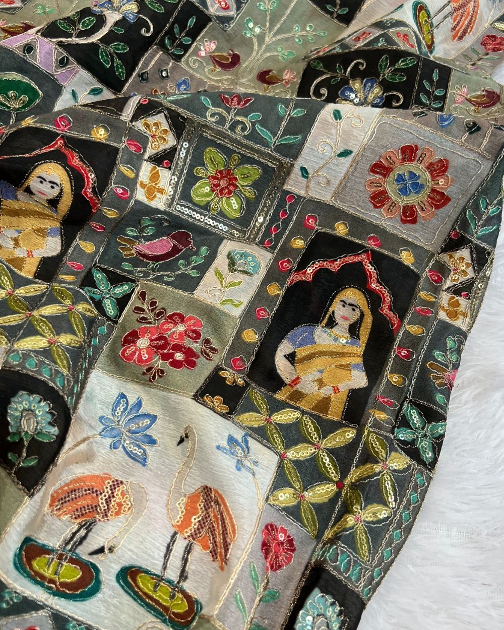 Chinnon Work Cream Multicolor 44 Inches Width