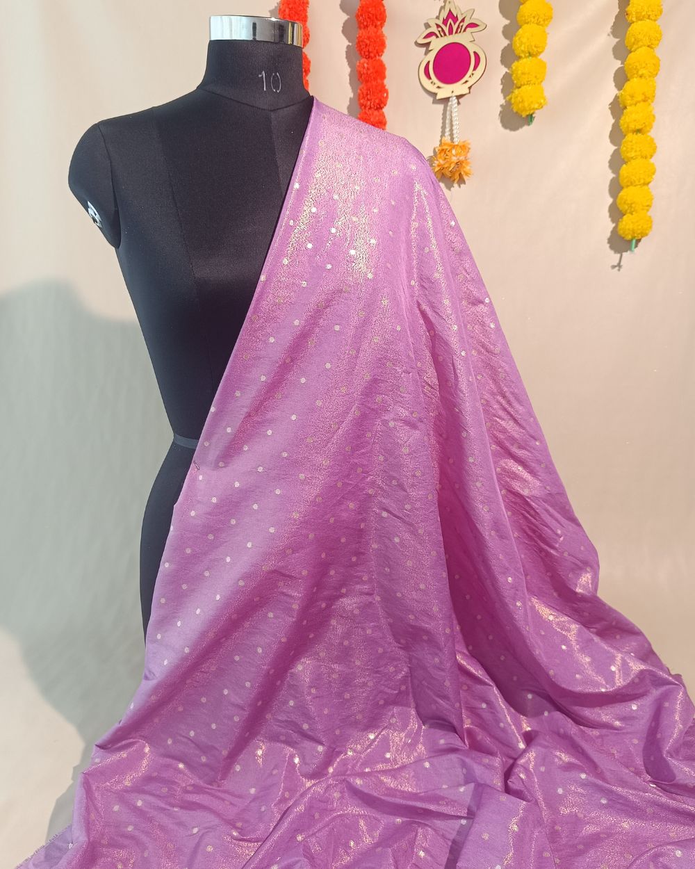 Cosmos Butti Work Lavender Colour 42 Inches Width