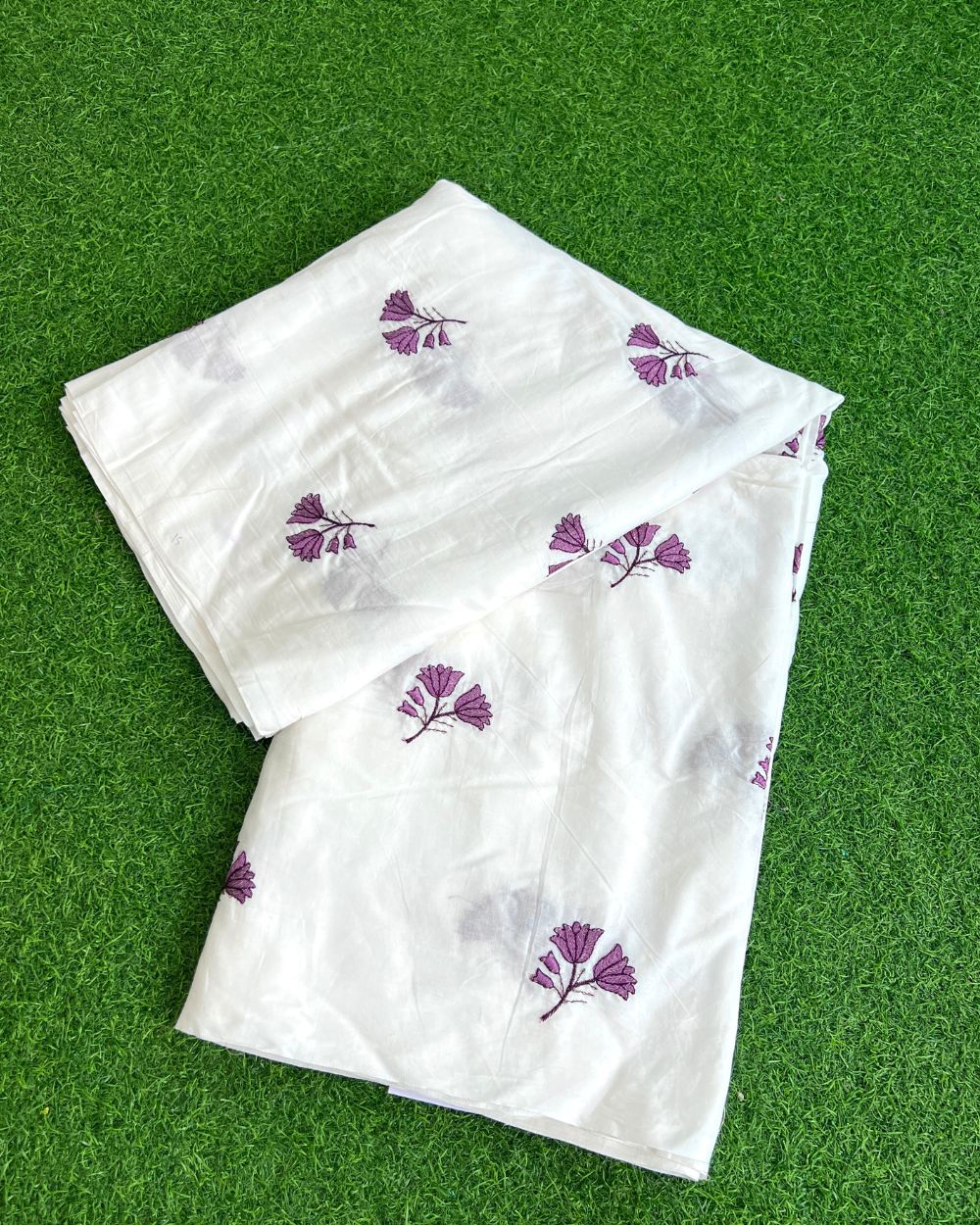Cotton Work White Colour 42 Inches Width