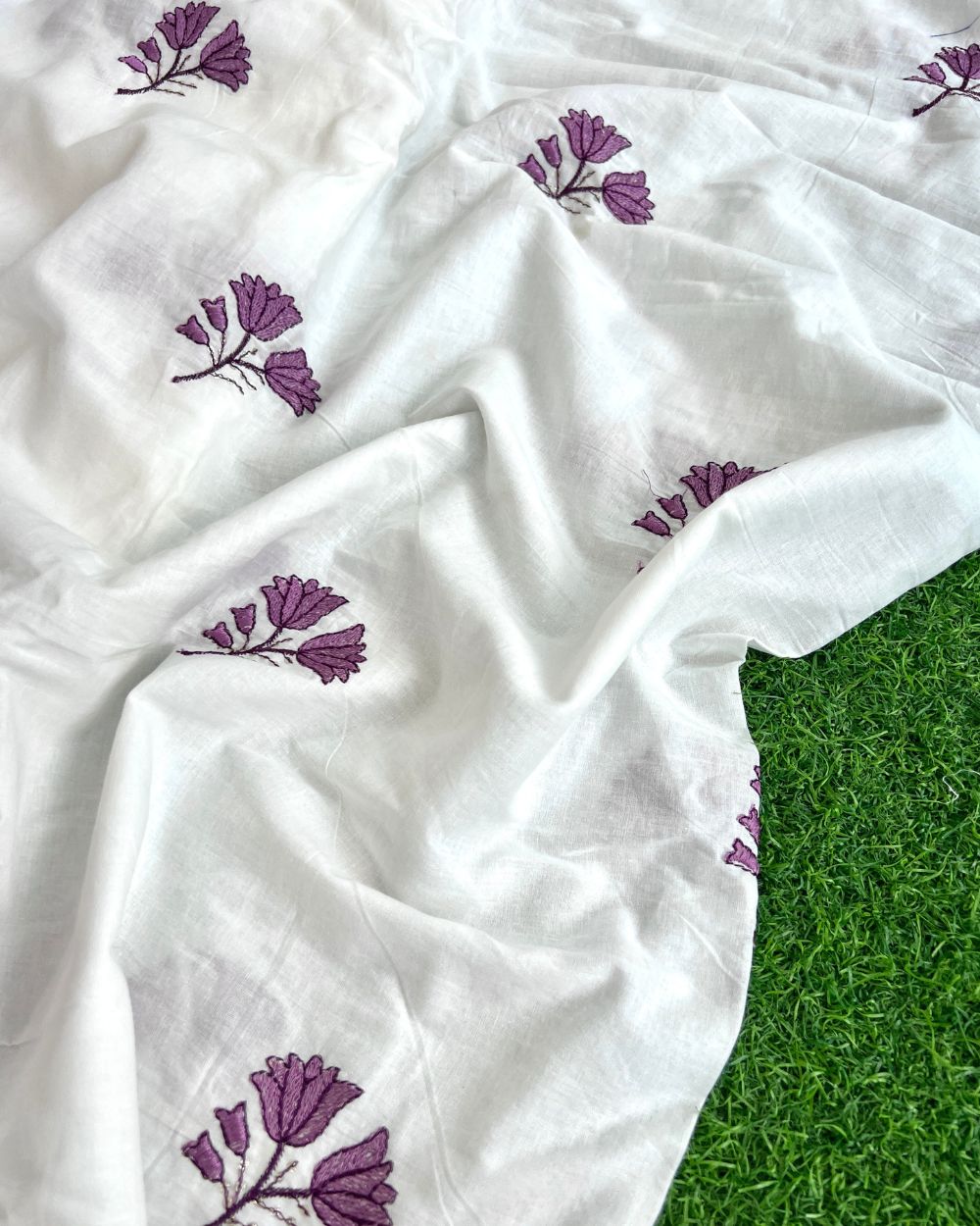 Cotton Work White Colour 42 Inches Width