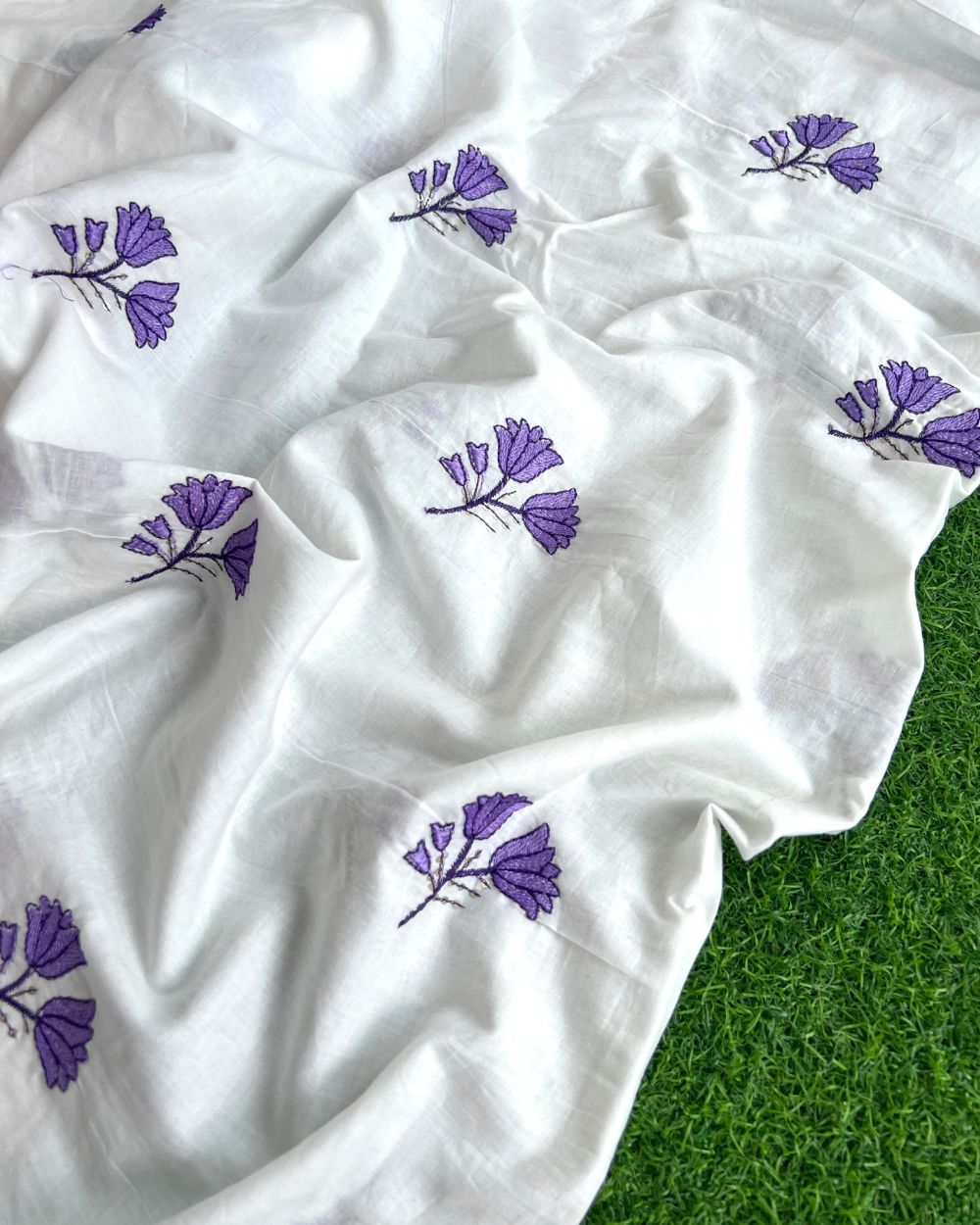 Cotton Work White Colour 42 Inches Width